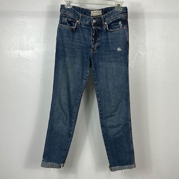 We The Free Free People Mid Rise Straight Leg Rigid Jeans Size 24 - Picture 1 of 9